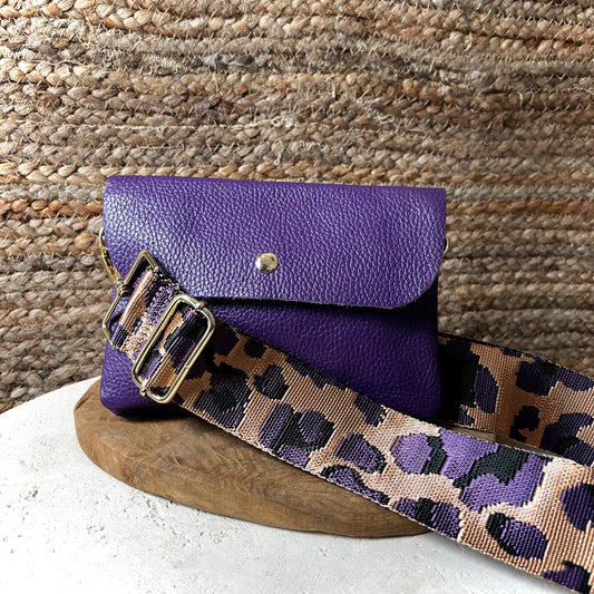 Bandoulière Leopard Edition Shiny - Gold n Purple